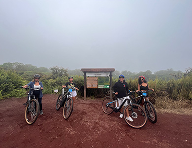 Cyclists at Los Gemelos.